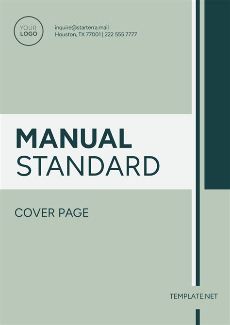 Free Manual Standard Cover Page Template Edit Online And Download