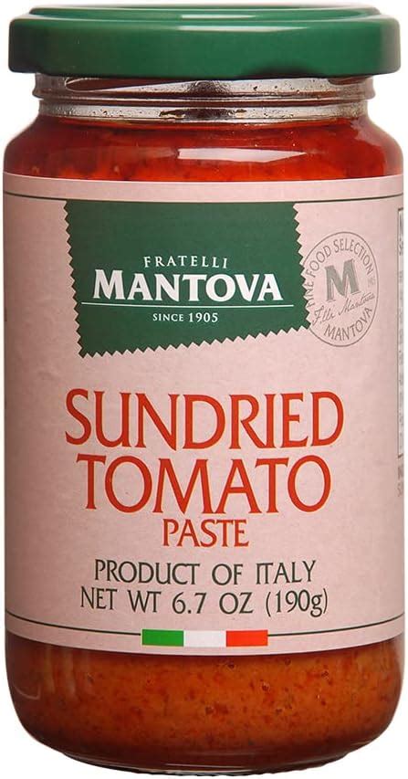 Mantova Italian Sundried Tomato Spread Paste Bold And Savory Flavor Perfect For