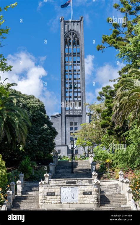 View Of The Spire Of The Christ Church Anglican Cathedral In Nelson New