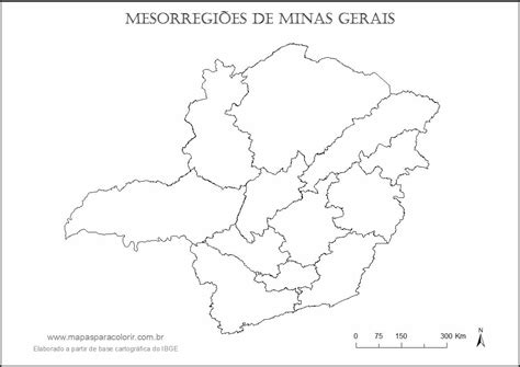 Mapa De Minas Gerais Para Colorir