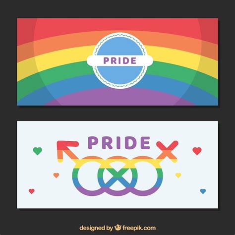 Free Vector Modern World Pride Banners