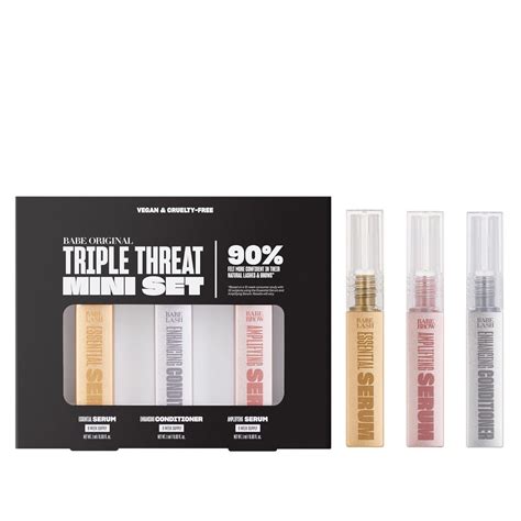 Amazon Babe Original Triple Threat Mini Set Includes Babe Lash Essential Serum Enhancing