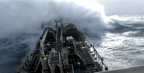 Video Shows Tanker Navigate Monstrous Waves In North Atlantic