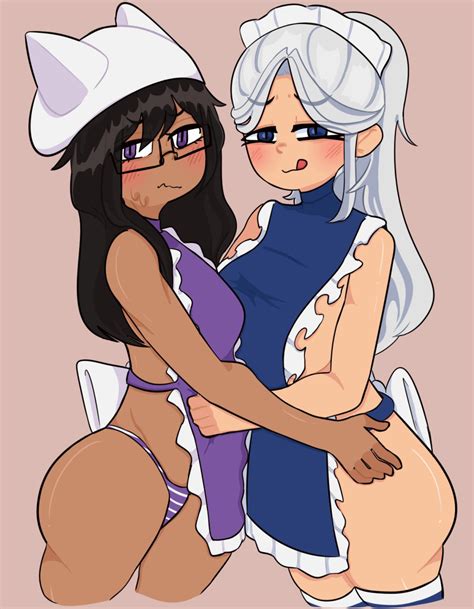 Rule 34 2girls Ass Big Breasts Black Hair Blue Clothing Blue Eyes Blue Stripes Blush Breasts