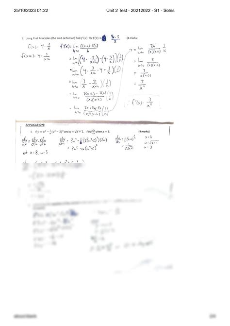 SOLUTION Unit 2 Test 20212022 S1 Solns Studypool