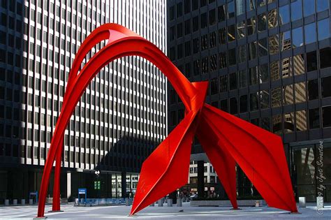 Public Art In Chicago The Flamingo By Alexander Calder