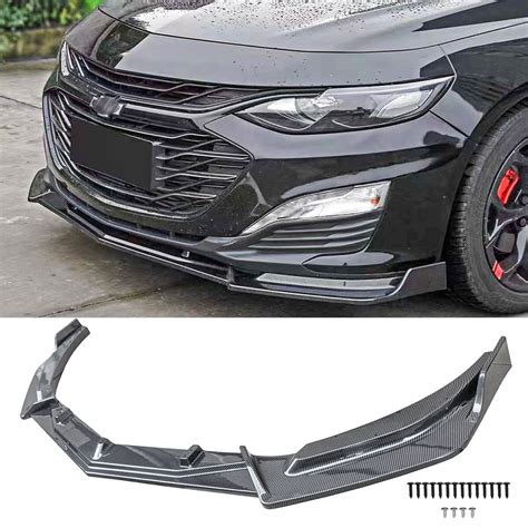 Ninte Front Lip For 2016 2023 2024 Chevrolet Malibu Abs 3pcs Front Bumper Splitters