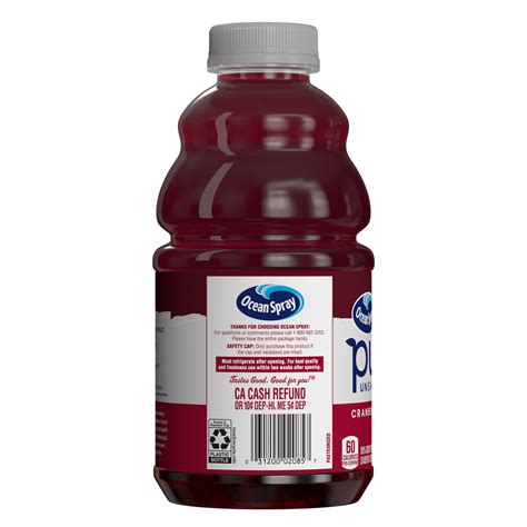 Ocean Spray Pure 100 Unsweetened Cranberry Juice 32 Fl Oz