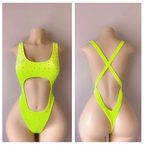 Yingli Wholesale Women Lingerie Fishnet Bodysuit Sparkle Rhinestone