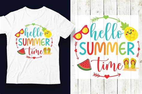 Hello Summertime Beach Svg Tshirt Design Graphic By Almamun2248 · Creative Fabrica