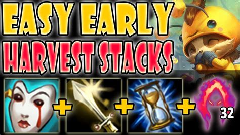 EASY EARLY DARK HARVEST STACKS OP STRATEGY VS TANKS Teemo Vs Garen S9