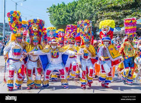 Participants In The Barranquilla Carnival In Barranquilla Colombia