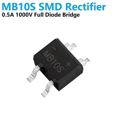 Full Wave SMD Bridge Rectifier MB10S 0 5A 1000V MB10s