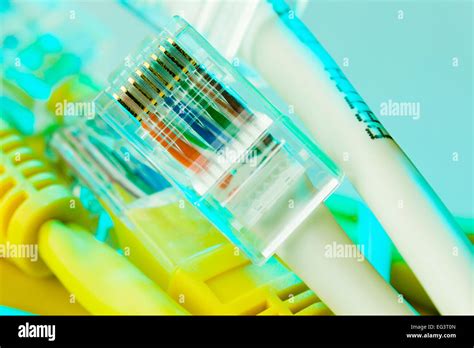 Ethernet cable connectors Stock Photo - Alamy