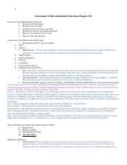 Med Surg Exam 3 4 Outline Docx 1 Assessment Of Musculoskeletal