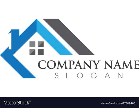 Real Estate Property And Construction Logo Design Vector Image