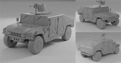 Gulf War Military police HUMVEE : r/blender