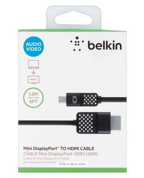 Belkin Mini DisplayPort To HDTV Cable Office Pro S