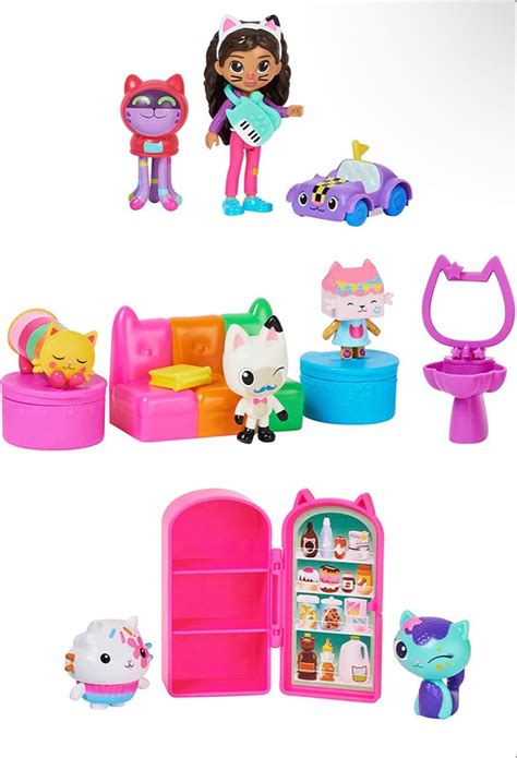 Gabby's Dollhouse, Surprise Pack, (Amazon Exclusive) Toy Figures and Dollhouse Furniture, Kids ...