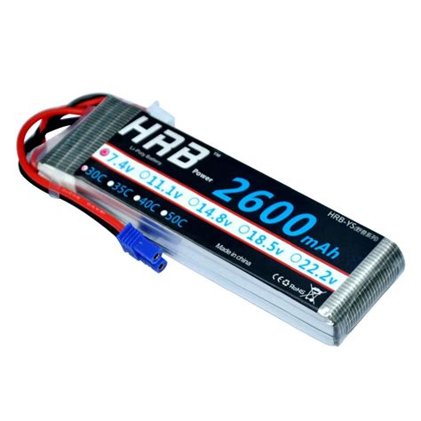 HOT SALE HRB 2600mAh Lipo Battery 2S 7 4V 30C EC2 XT60 EC5 TRX RC Parts