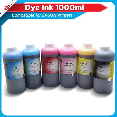 CUYI DYE INK FOR INKJET PRINTER 1000ML C M Y K LC LM Shopee