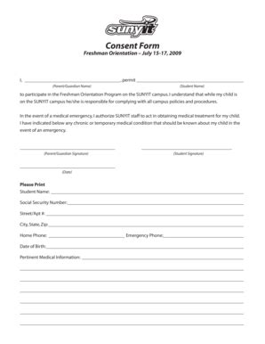 Fillable Online Sunyit Consent Form Sunyit Fax Email Print PdfFiller