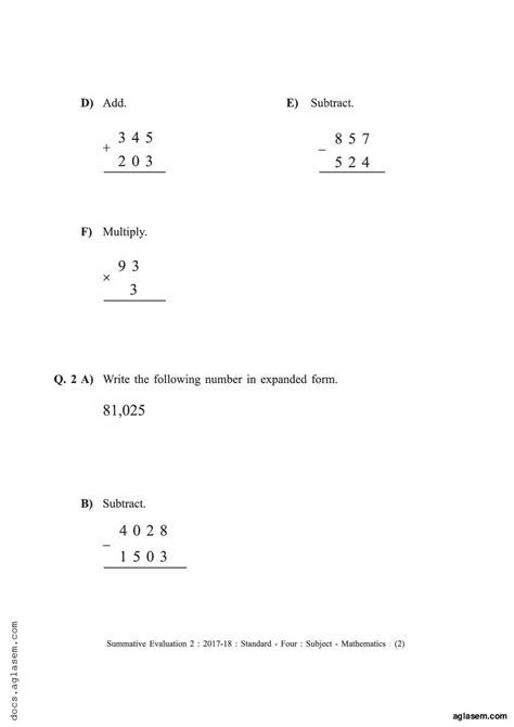 Class Maths Sample Paper Maharashtra Board Pdf Maha Std Th