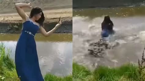 Girl Falling Into Water