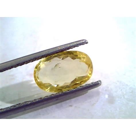 Ct Unheated Untreated Natural Ceylon Yellow Sapphire Stone