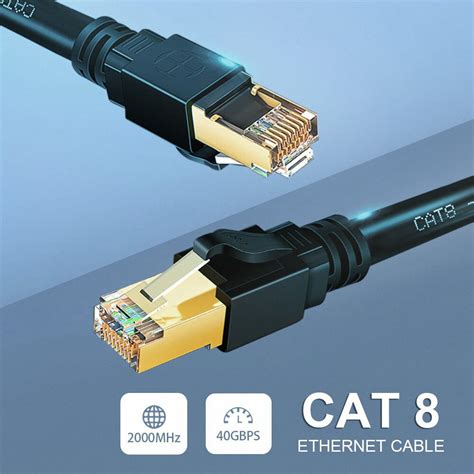 PC RJ45 Cable Ethernet Cat 8 10m 30m 40Gbps 2000MHz Lan Cable Internet