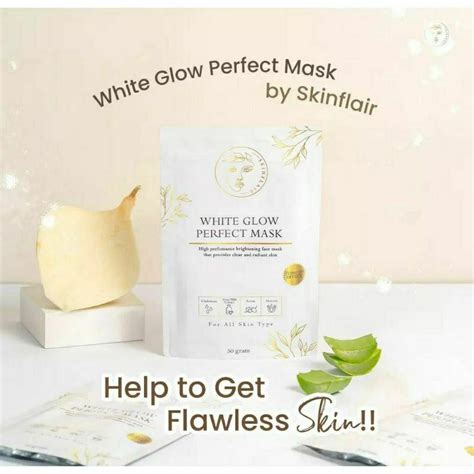 Jual Free Kuas Atau Spatula Skinflair White Glow Perfect Mask Powder