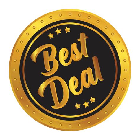 Best Deal Badge With Glossy Gradient Vector Illustration Best Deal