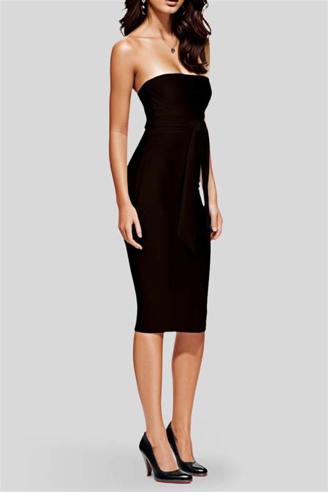 Hire Royal Strapless Midi In Black Nookie Glamcorner