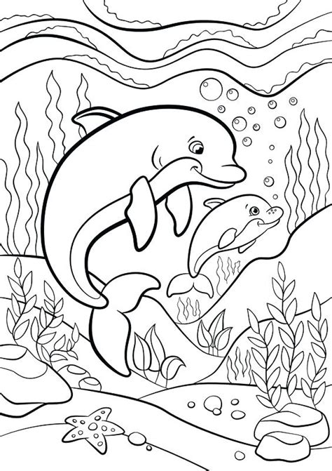 Cute Sea Animal Coloring Pages At Free Printable