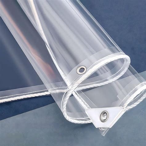 Autoez Clear Heavy Duty 14Mil Thick Weatherproof PVC Tarps with ...