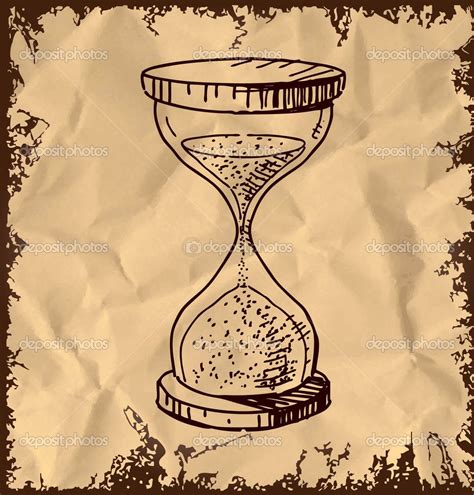 Reloj De Arena De Cristal Dibujo De Dibujos Animados Dibujo Vector