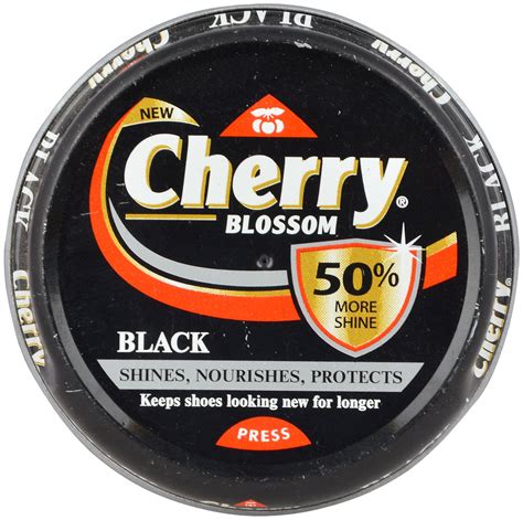 Cherry Blossom Shoe Polish Black 15g Box Shoes And Handbags