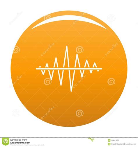 Naranja Del Vector Del Icono De La Radio De La Voz Del Equalizador