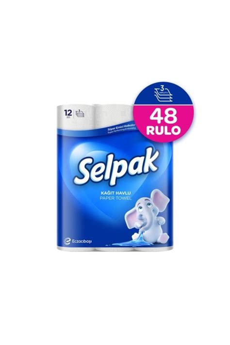 Selpak Kağıt Havlu 12x4 Set 48 Rulo Kağıt Havlu