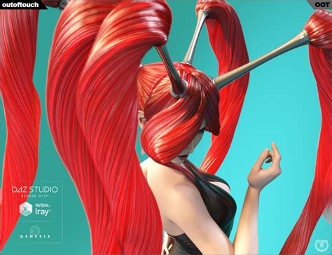 Quadro Tails Stylized Hair For Genesis 3 Females Daz 3d