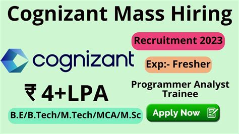 Cognizant Mass Hiring 2023 Batch GenC GenC Elevate Programmer