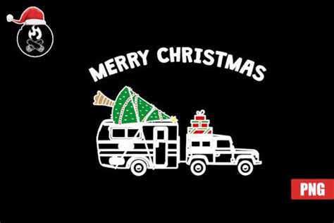 Merry Christmas Caravan Camping RV Graphic By Campfire Stories