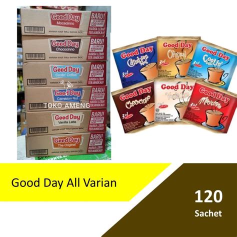 Kopi Good Day All Varian 1 Dus Karton Isi 120 Sachet 12 Renteng Rasa