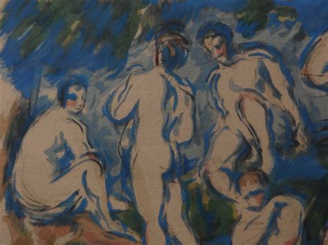 After Paul Cezanne Baigneurs Et Baigneuses Facsimile As