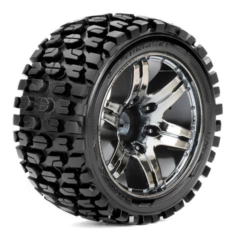 Roapex Pneus Tracker Jantes Black Chrome X2 ST 1 10 R2002CB2 RC