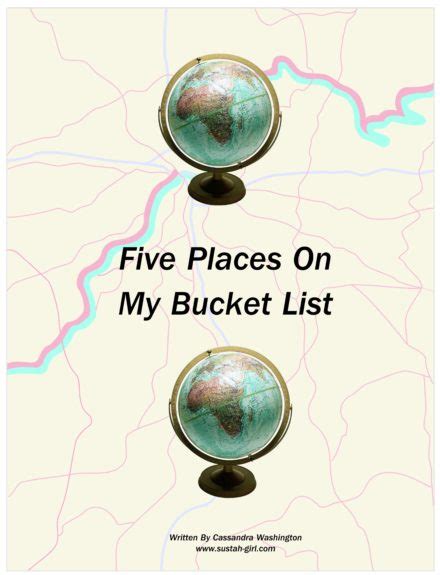 The Top Five Places On My Bucket List - Sustah-Girl Chronicles