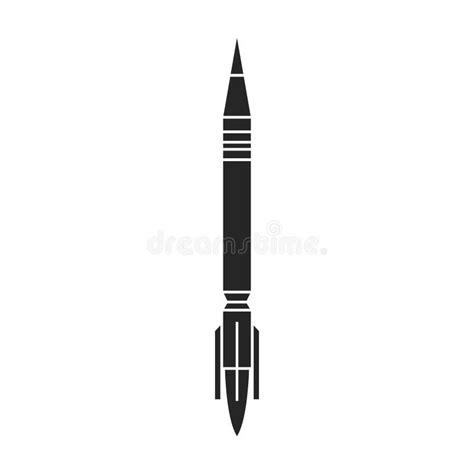 Ballistic Missile Vector Icon Cartoon Vector Icon Isolated On White