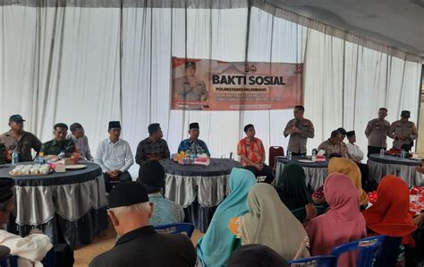 HUT Bhayangkara Ke 77 Polrestabes Palembang Gelar Giat Baksos Dan