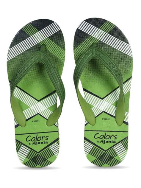 Mens Hawai Printed Light Green Slippers Jiomart