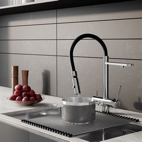 Смеситель для кухни с фильтром и гибким изливом Iddis Ace, хром ...